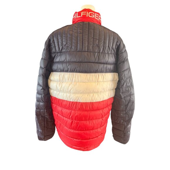 Tommy Hilfiger Packable Puffer Jacket – Navy / White / Red – Size M - Picture 5 of 7
